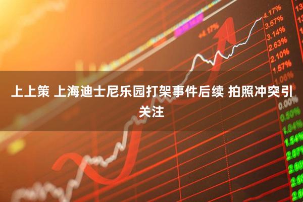 上上策 上海迪士尼乐园打架事件后续 拍照冲突引关注