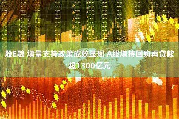 股E融 增量支持政策成效显现 A股增持回购再贷款超1300亿元