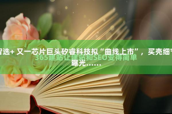 智选+ 又一芯片巨头矽睿科技拟“曲线上市”，买壳细节曝光......