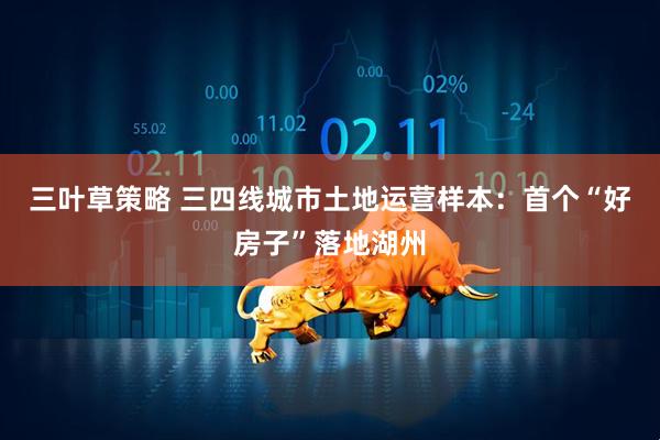 三叶草策略 三四线城市土地运营样本：首个“好房子”落地湖州