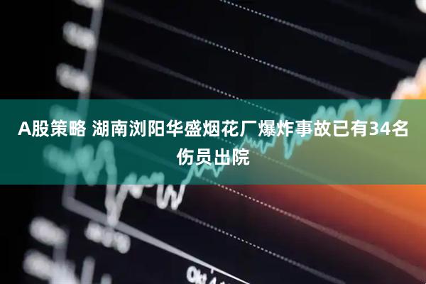 A股策略 湖南浏阳华盛烟花厂爆炸事故已有34名伤员出院